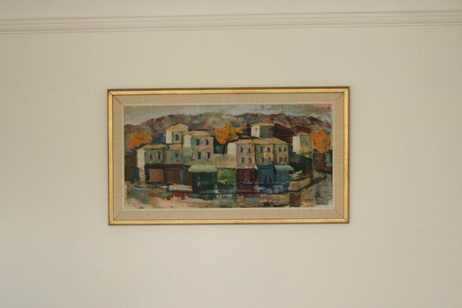 Original Mid-Century Swedish Oil on Canvas by Bertil Wahlberg