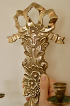 Pair Of Mid Century Italian Brass Bow Sconces