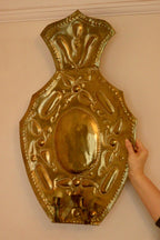 Baroque Style X-Large Mid-Century Brass Swedish Sconces