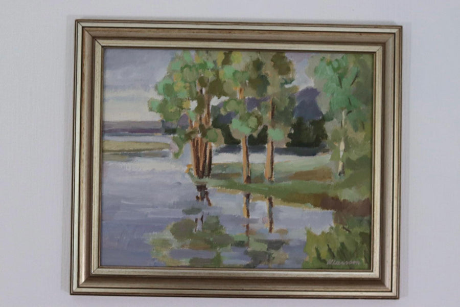 “Trees and Lake” by H. Larsson