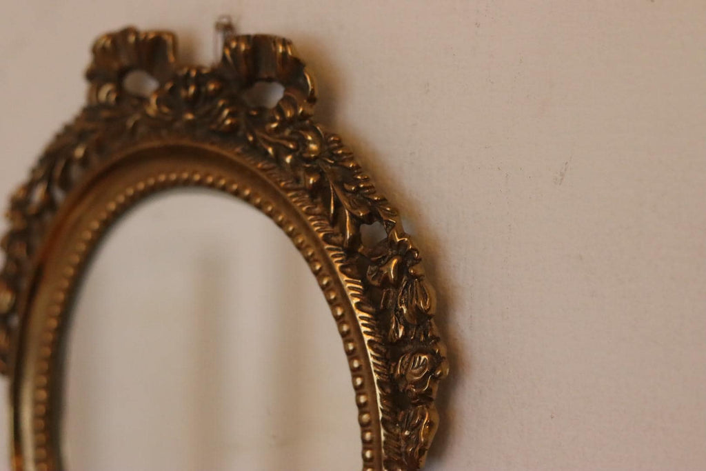 Pair of Swedish Brass Sconces with Mirror