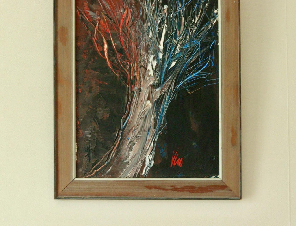 Mid-20th Century Original Oil on Panel – The Tree
