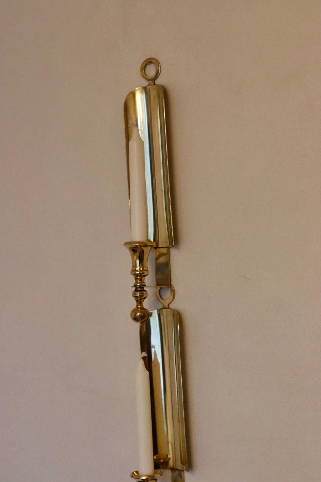 Pair of Mid-Century Swedish Brass Sconces