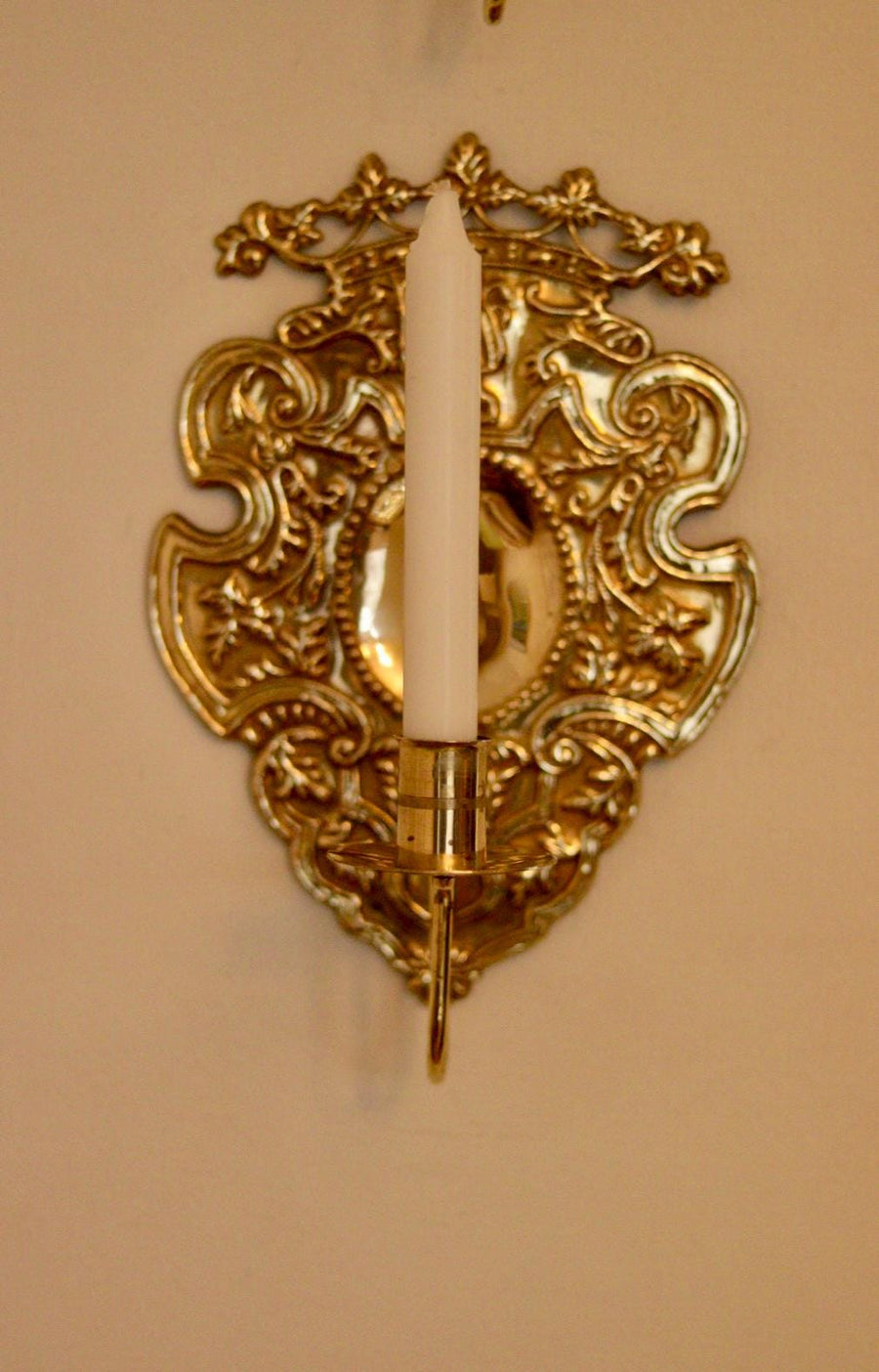 Pair Of Mid Century Swedish Brass Sconces