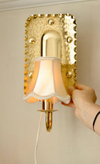 Pair of Swedish Mid Century Brass Sconces