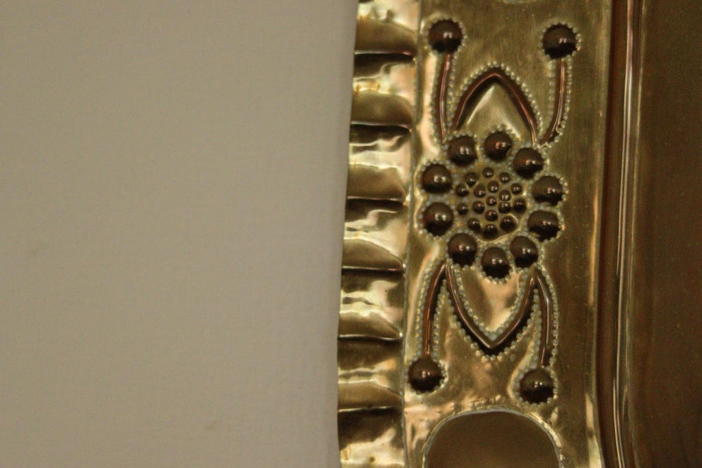 X-Large Mid-Century Swedish Brass Baroque Sconce with Double Arm Design