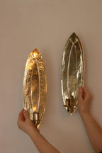 Pair of Mid-Century Swedish Brass Sconces