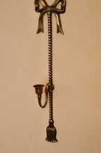Large Vintage French Brass Bow Sconce
