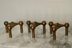 Trio of Vintage Brass Candle Holder by Stoff Nagel