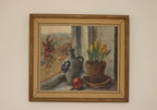 Original Swedish Oil On Canvas  “Still Life with Pot Plant”