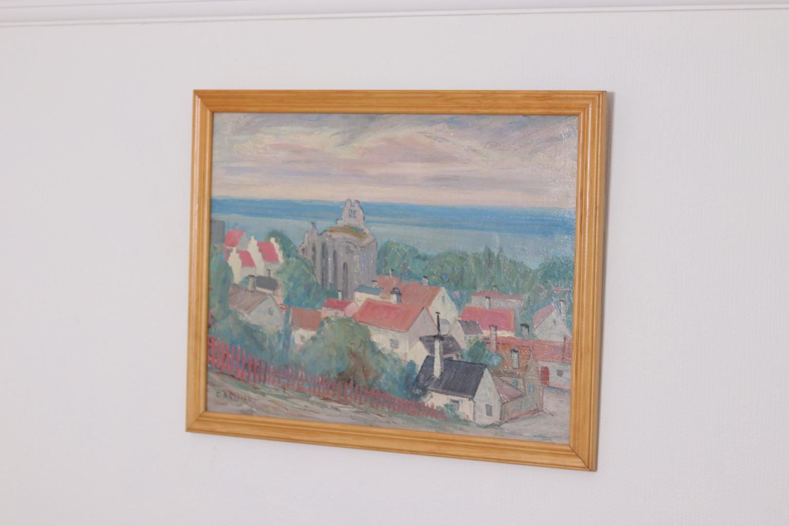 “Village Scene” by E. R. Olsson