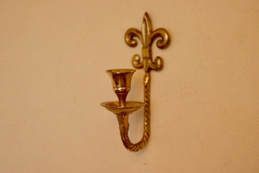 A Pair of Vintage Brass Sconces