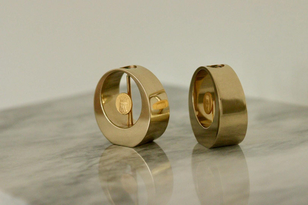 Pair of Swedish Brass Candle Holders by Arthur Pe Kolbäck