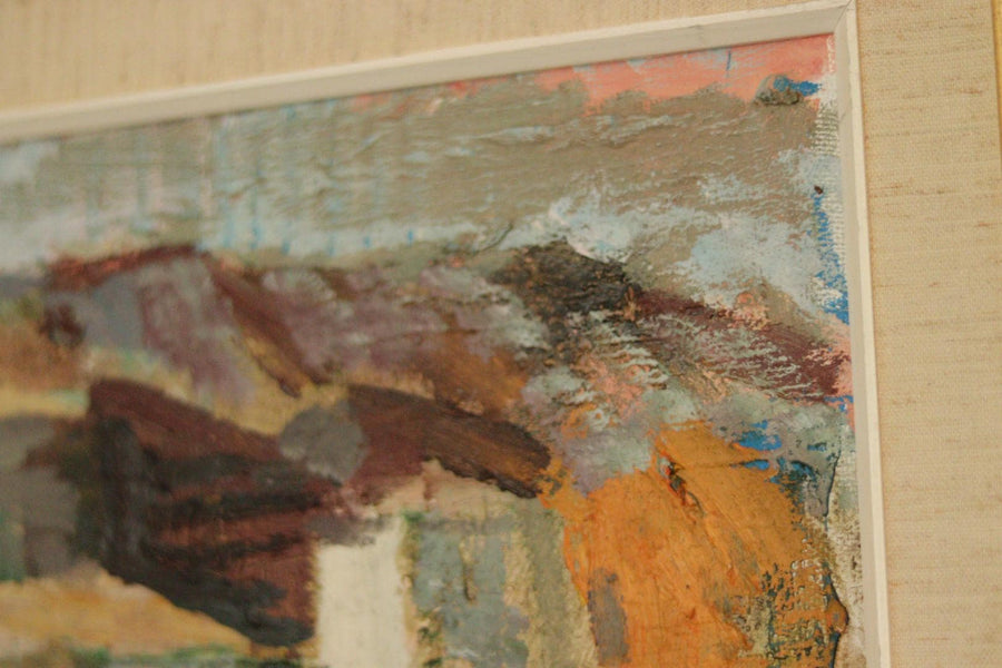 Original Mid-Century Swedish Oil on Canvas by Bertil Wahlberg