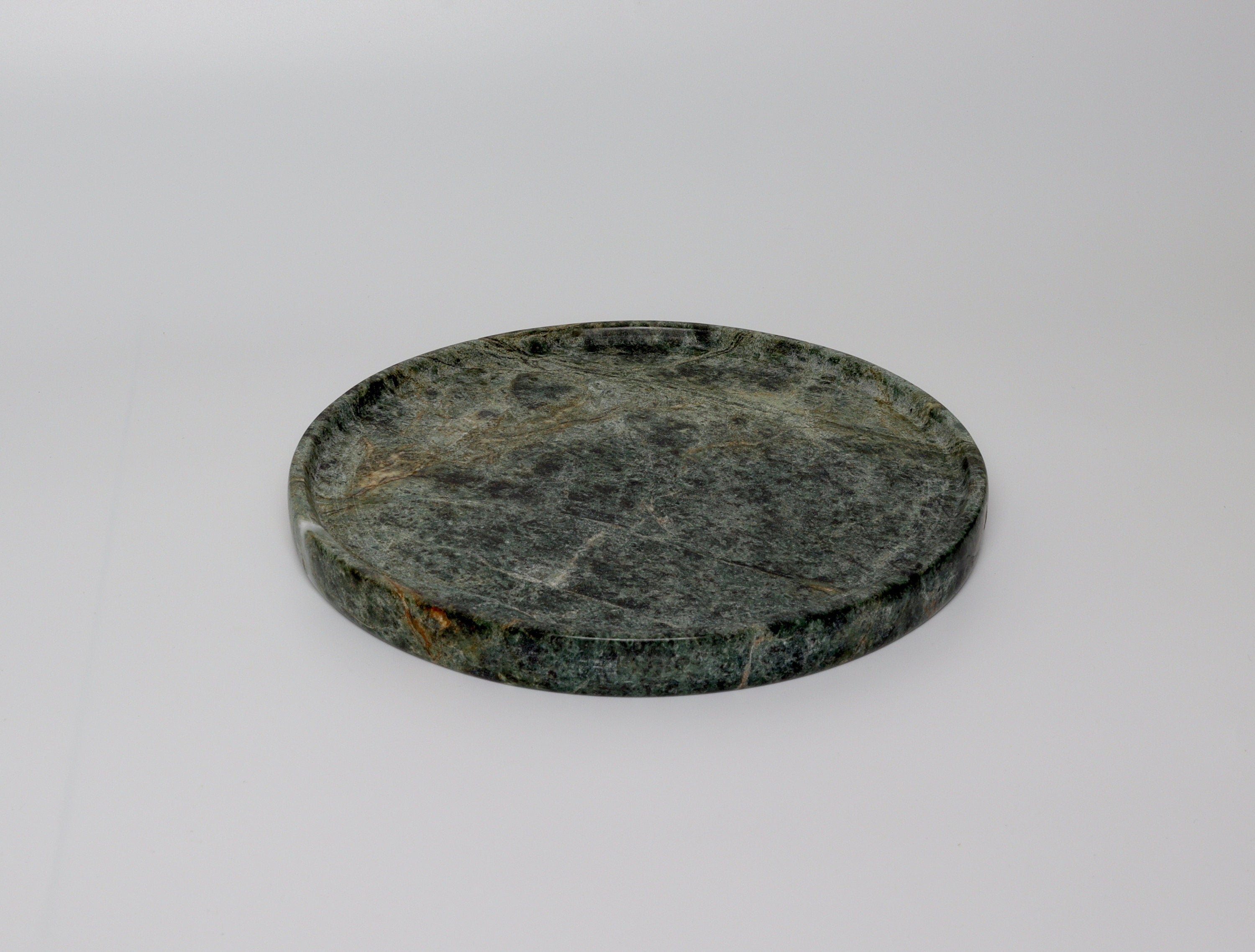 Gabriella – Indian Green Round Marble Tray  | W20cm H 2cm