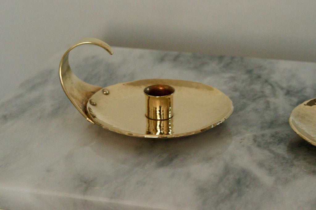 Pair of Swedish Mid-Century Candlestick Holder by Skutuna