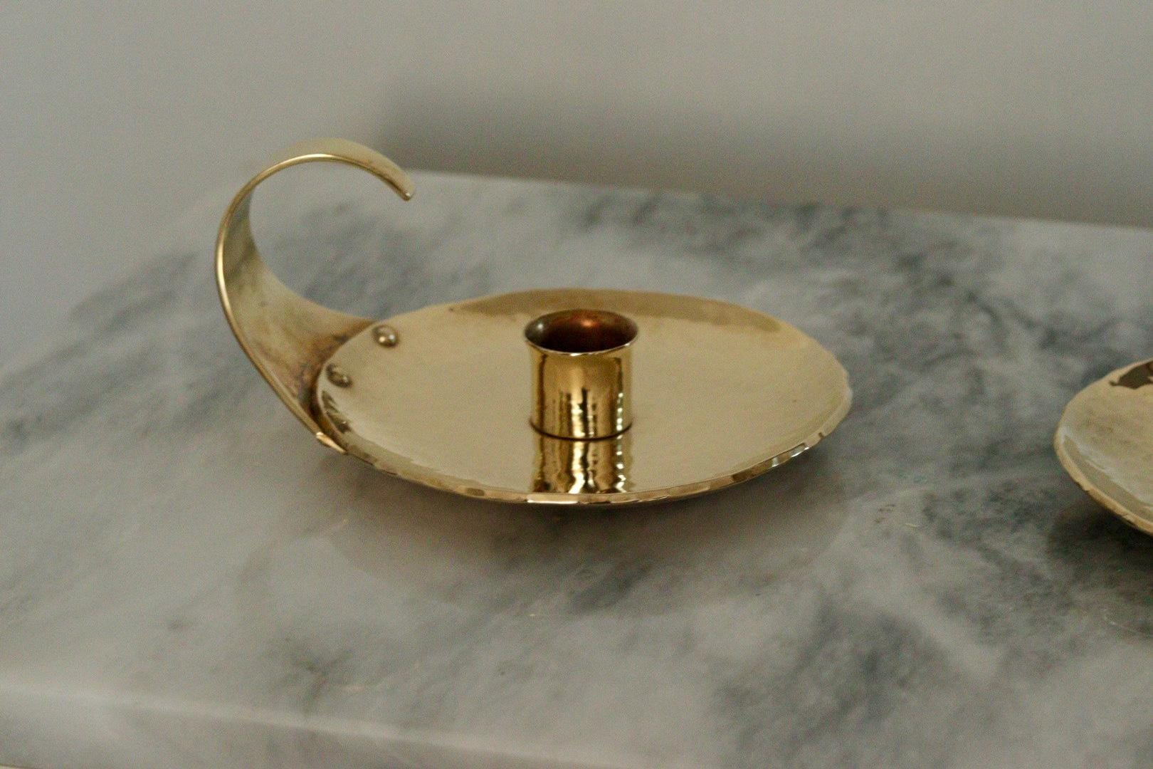 Pair of Swedish Mid-Century Candlestick Holder by Skutuna