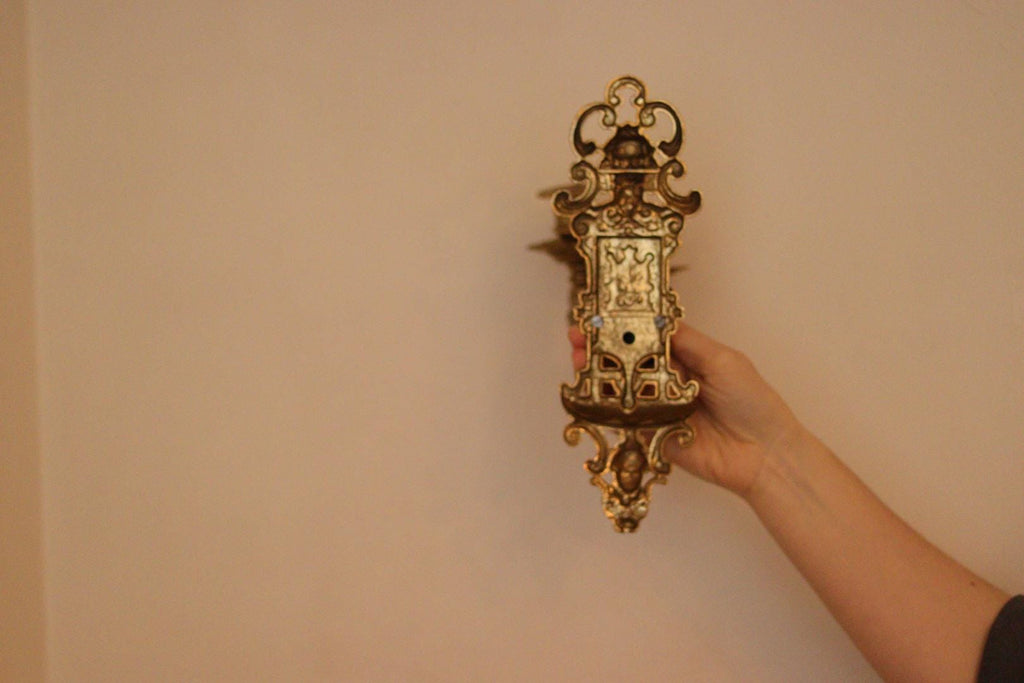 SINGLE Mid Century Swedish Brass Sconce
