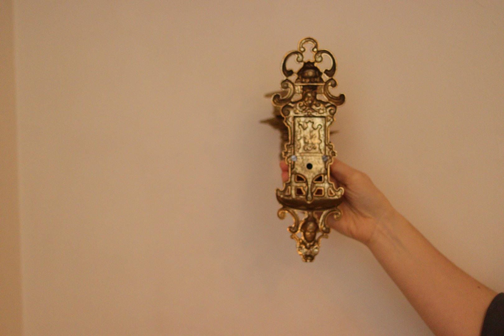 SINGLE Mid Century Swedish Brass Sconce