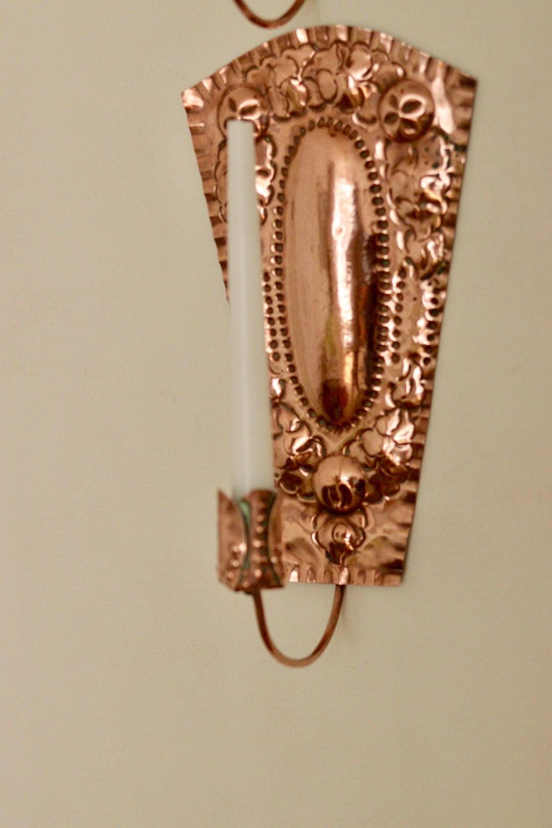 Pair Of Mid Century Swedish Copper Sconces