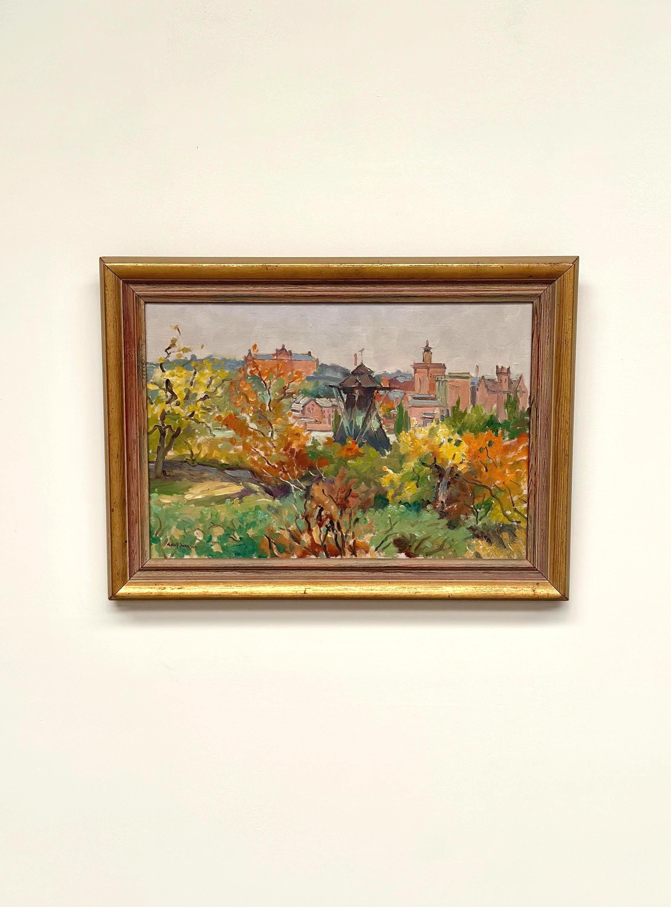 “City Obscured by Trees” by Adolf Jansson