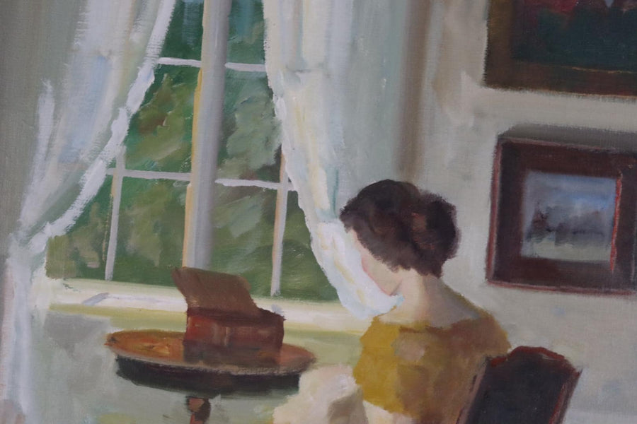 “Interior with Woman” by Edith Gert