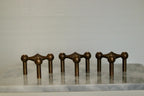 Trio of Vintage Brass Candle Holder by Stoff Nagel