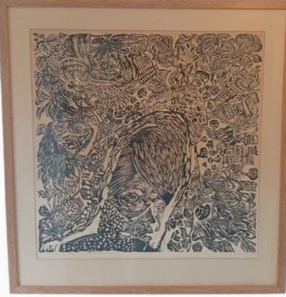 Woodcut by Kerstin Abram Nilsson