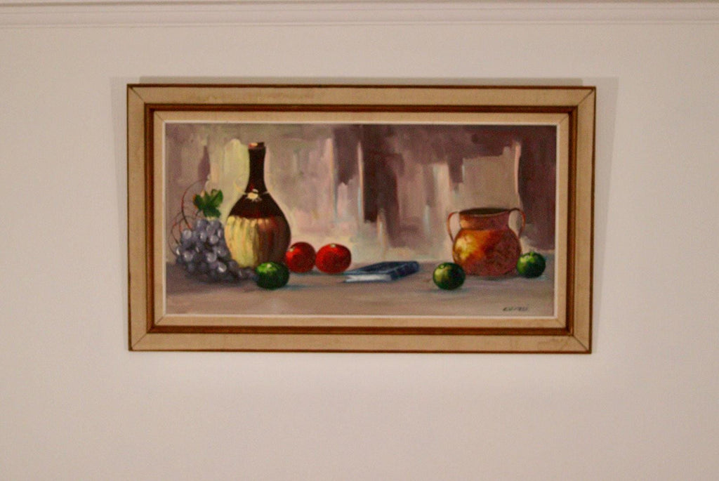 “Still Life with Wine and Fruit” by E.W. Freu
