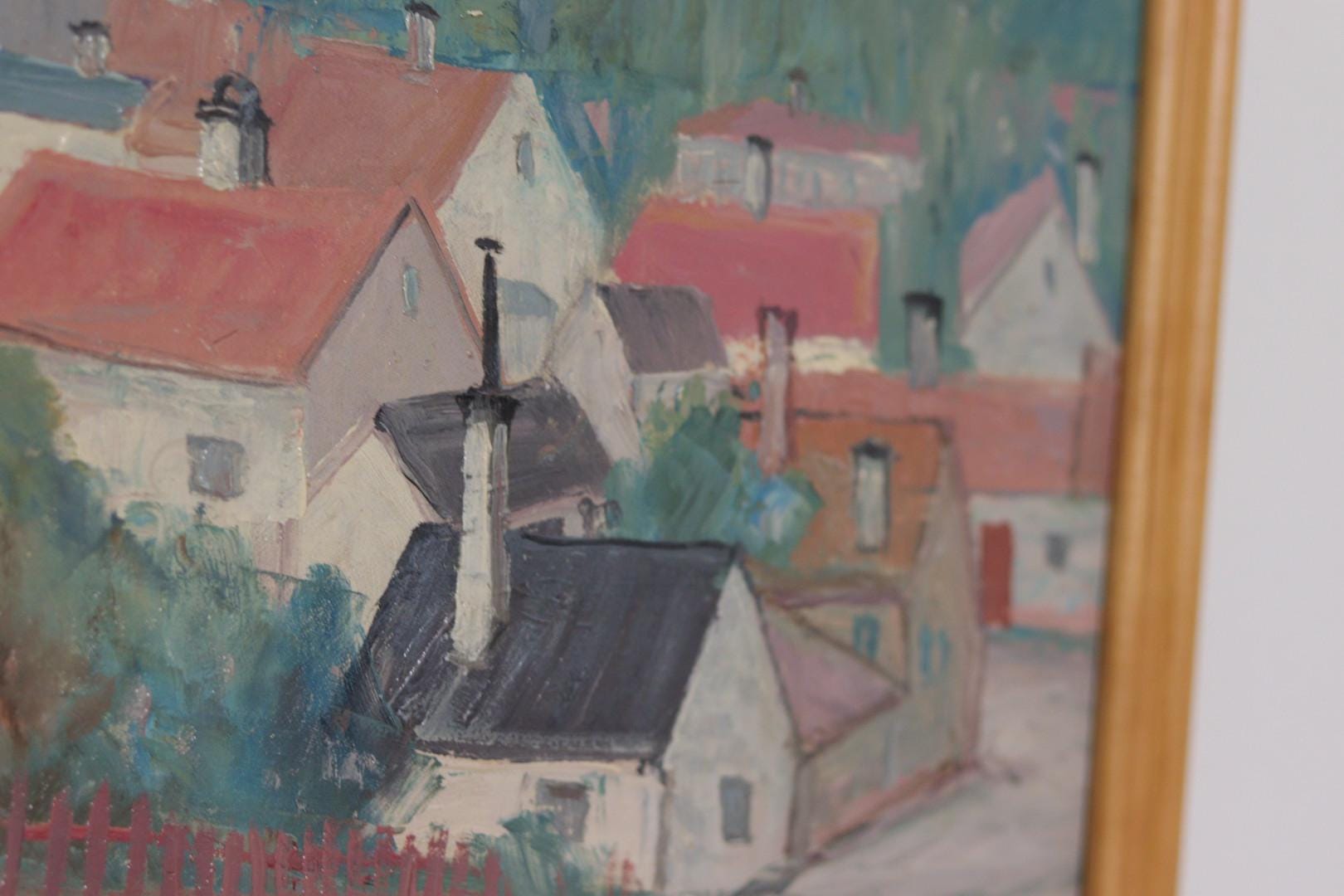 “Village Scene” by E. R. Olsson