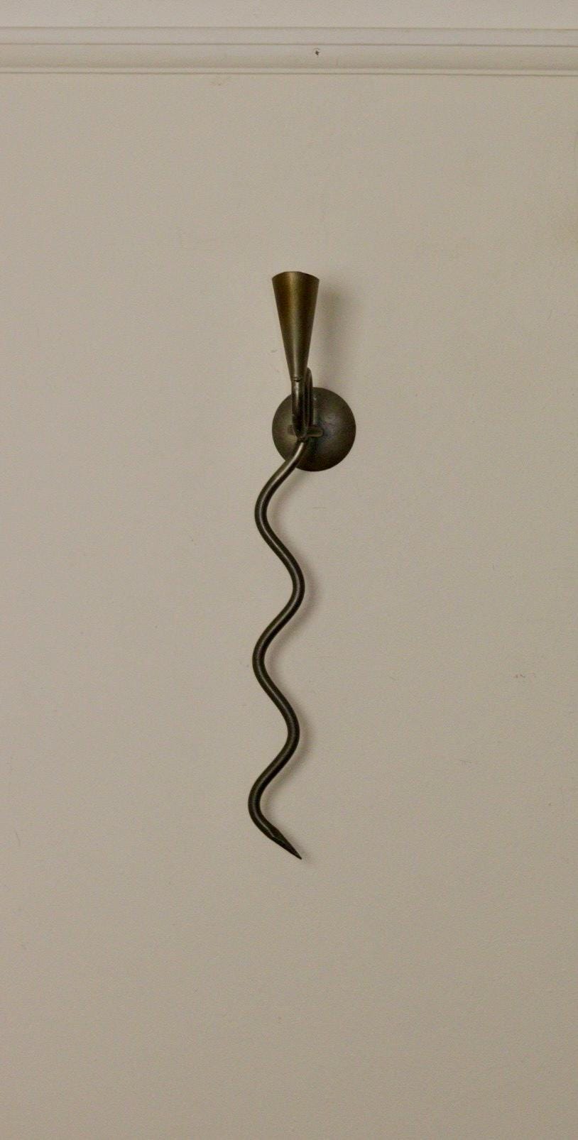 Pair of Mid-Century-Swedish Sconces with Gun Metal Silver Grey Coating