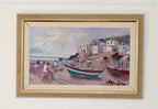 Mid-Century Original Swedish Oil on Canvas "Mediterranean"
