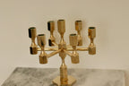 Vintage Seven -Arm Swedish Brass Candelabra by Gusum circa 1978