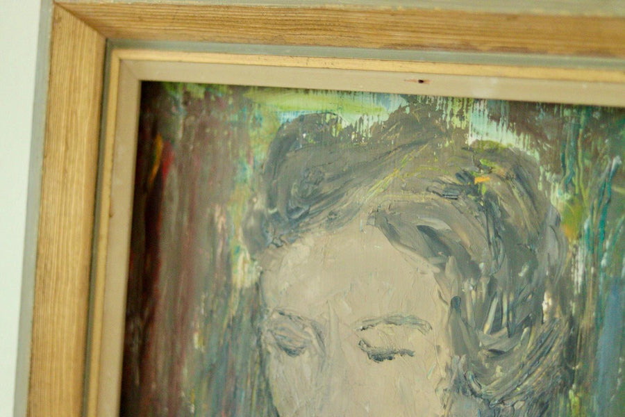 Original Swedish Mid Century Oil on Panel –Portrait of a Woman