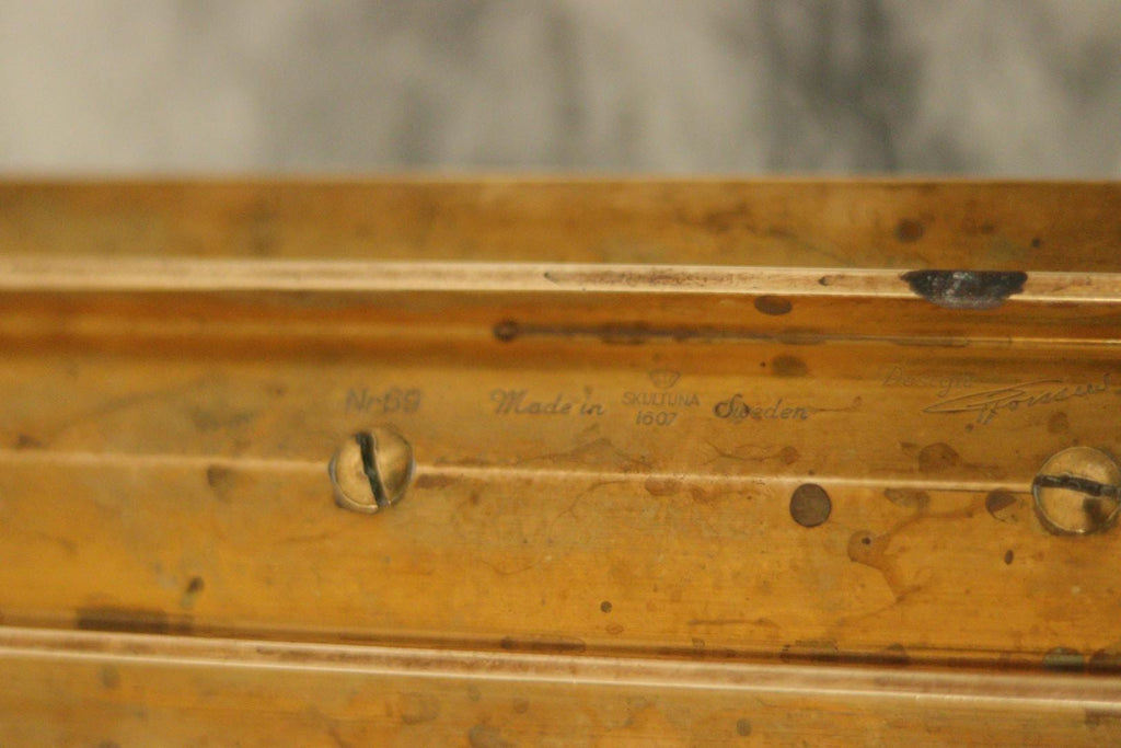 Mid-Century Swedish Brass Candelabra by Pierre Forsell for Skultuna