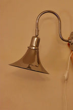 Danish 1960's Pair of Statement Trump Shape Lights in Chrome, designed by Börje Claes for Norlett Elit.