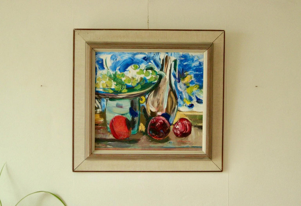 Original Swedish Oil on Panel – Still Life by MARTIN SJÖBLOM
