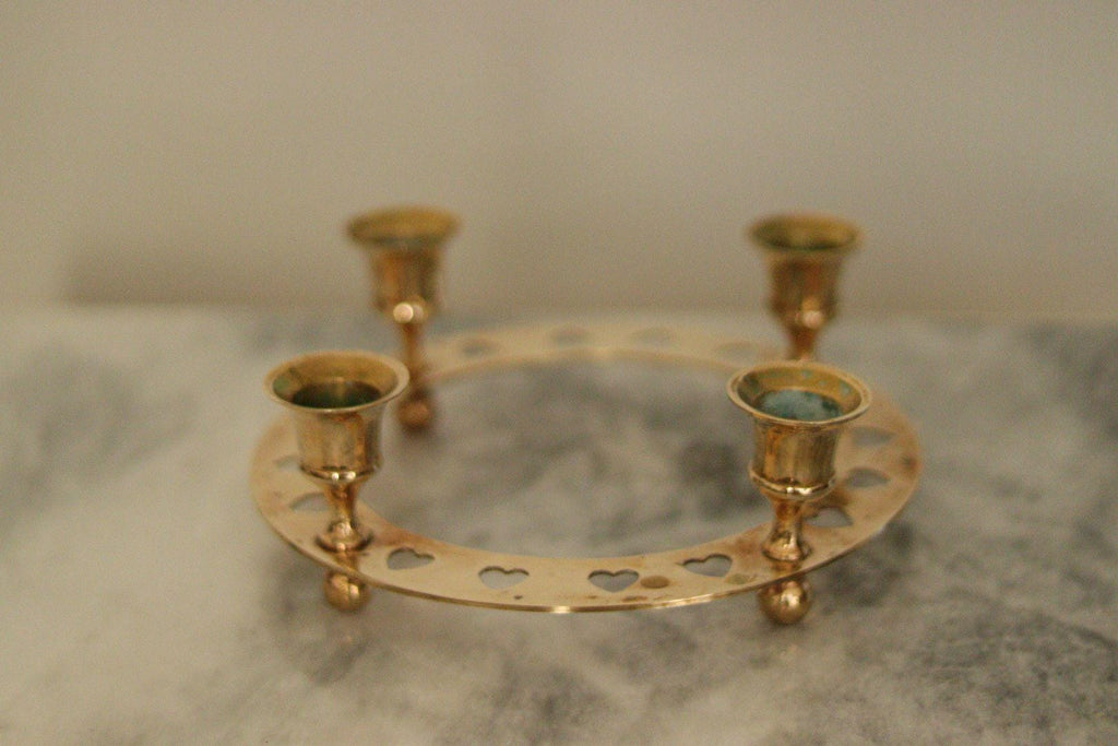 Mid-Century Swedish Brass Candelabra