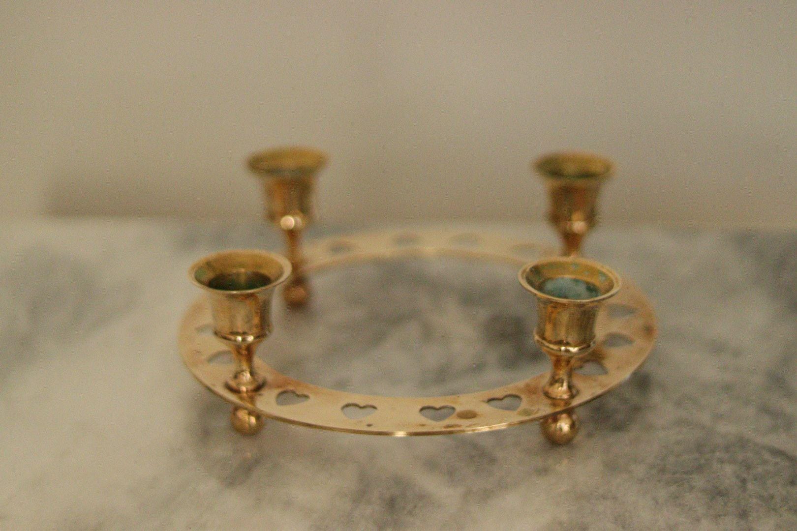 Mid-Century Swedish Brass Candelabra