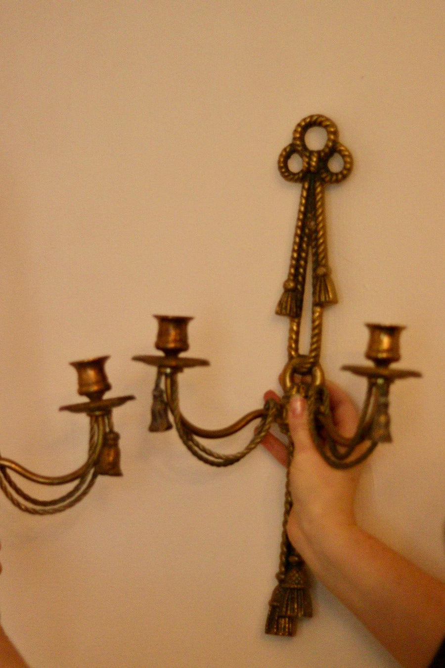 Pair of Vintage Brass Sconces