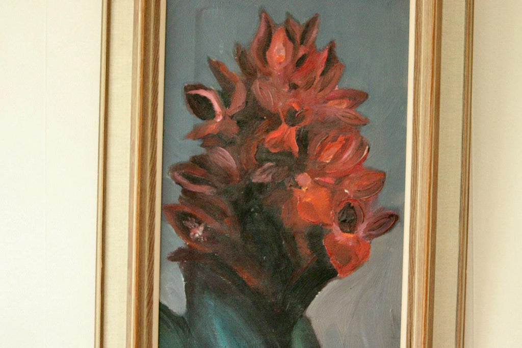 Original Vintage Oil on Canvas – "Flowers"