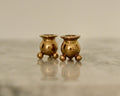 Pair of Mid-Century Swedish Brass Candle Holders