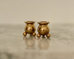 Pair of Mid-Century Swedish Brass Candle Holders