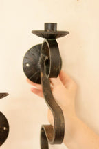 Pair of Mid-Century-Swedish Sconces with Black Coating