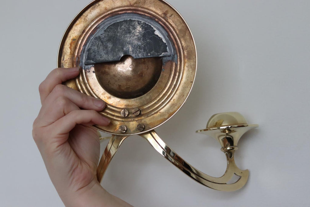 Pair Of Mid Century Swedish Brass Sconces