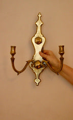 Pair of Antique  Brass Sconces
