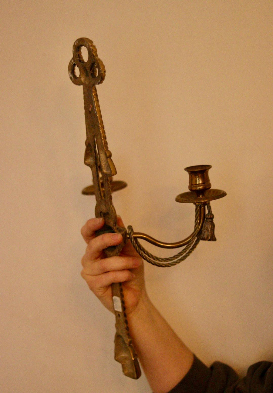 Pair of Vintage Brass Sconces