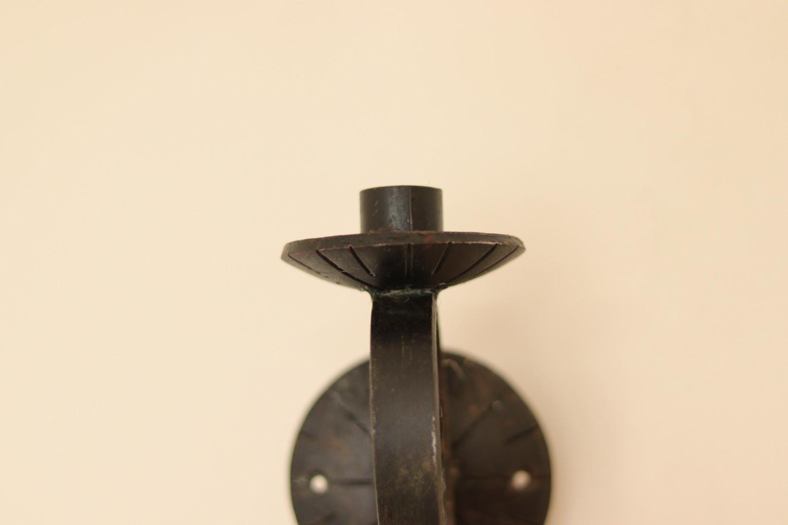 Pair of Mid-Century-Swedish Sconces with Black Coating