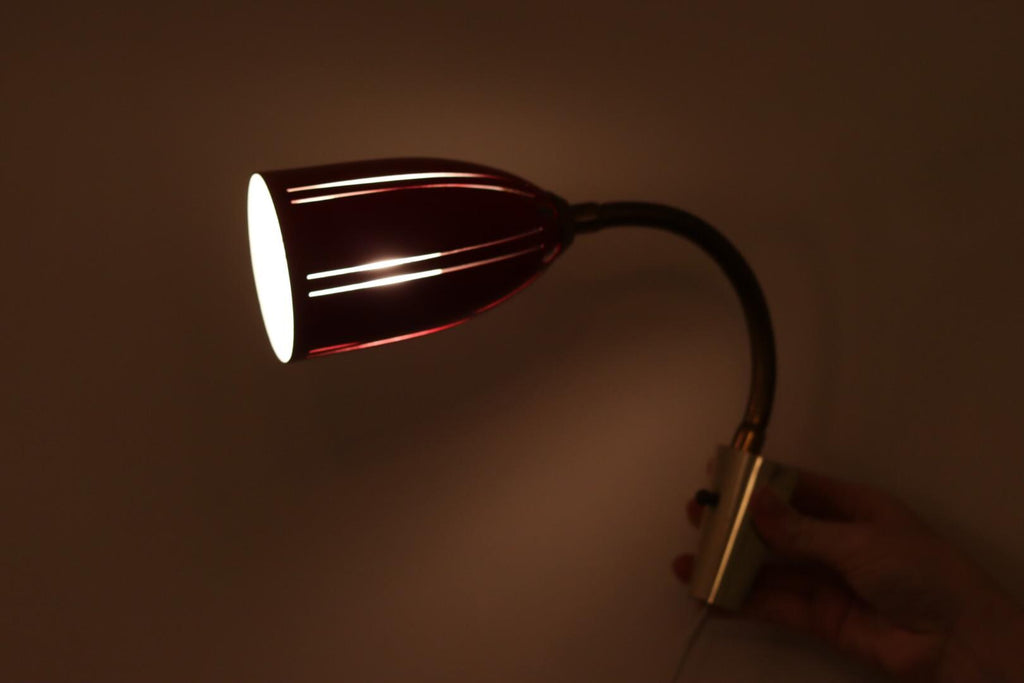 Vintage Red Wall Sconce, Swedish