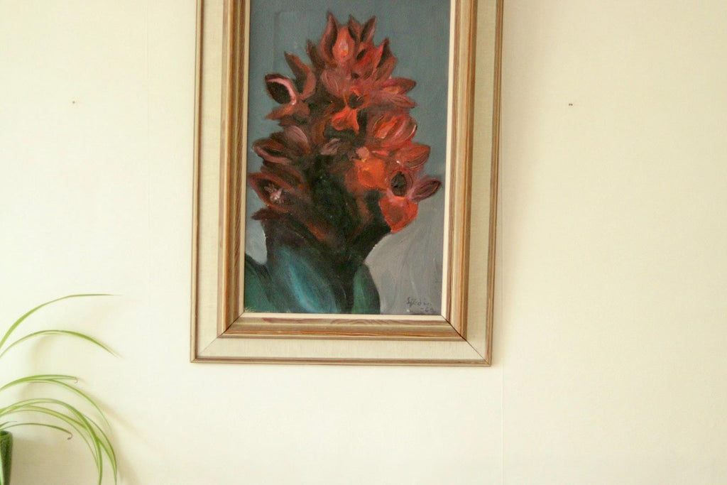 Original Vintage Oil on Canvas – "Flowers"